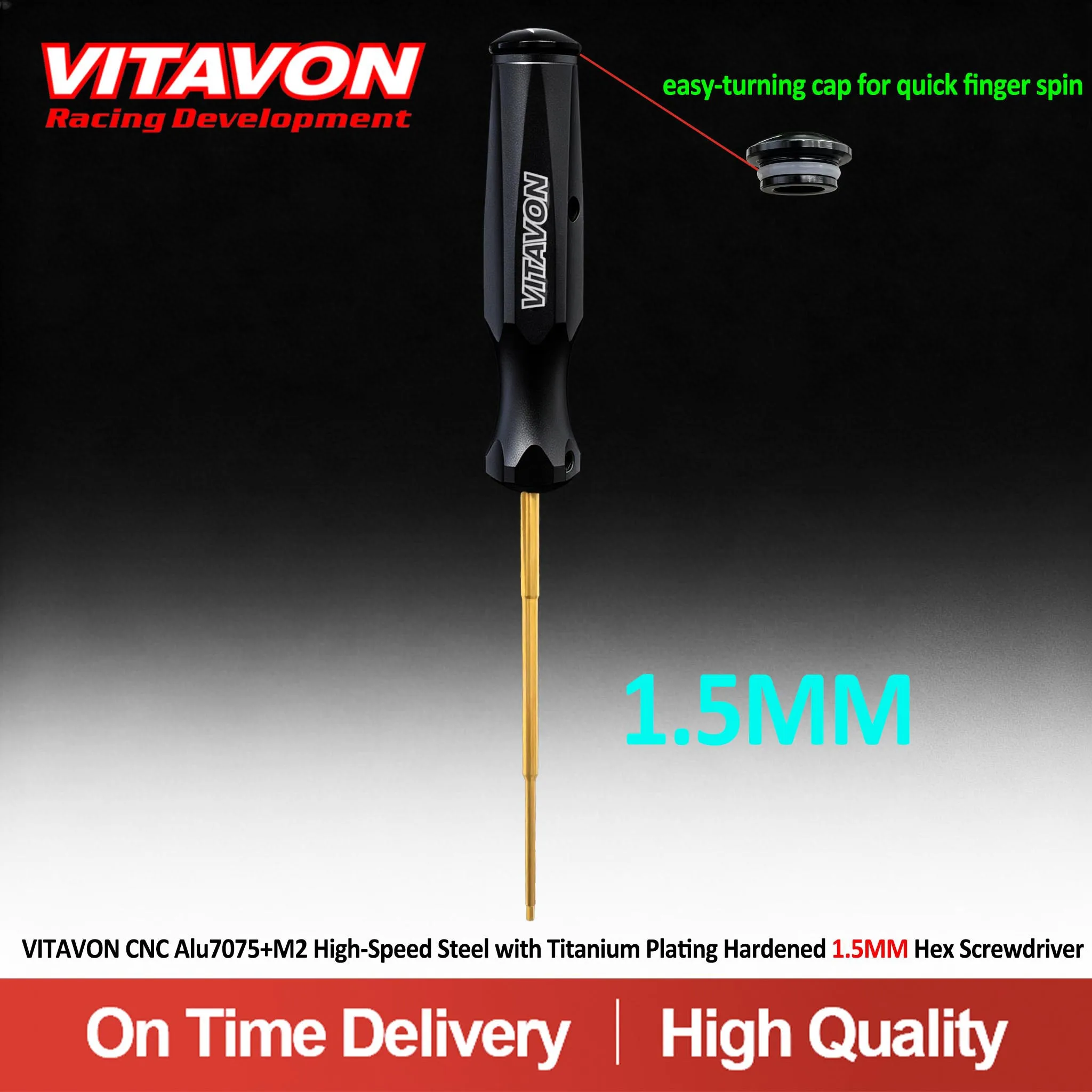 VITAVON CNC HD Steel Hex Screw Driver 1.5/2/2.5/3