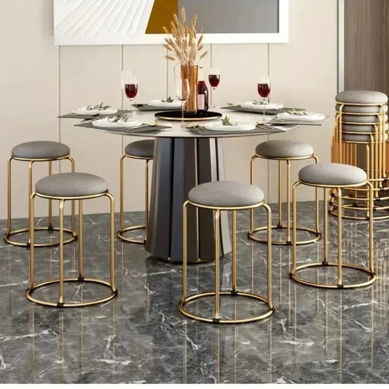 كراسي قابلة للتكديس كراسي تناول الطعام مقعد المطبخ أثاث الشمال المطبخ مطعم Sillas Para Comedor وسادة مقعد جلدية