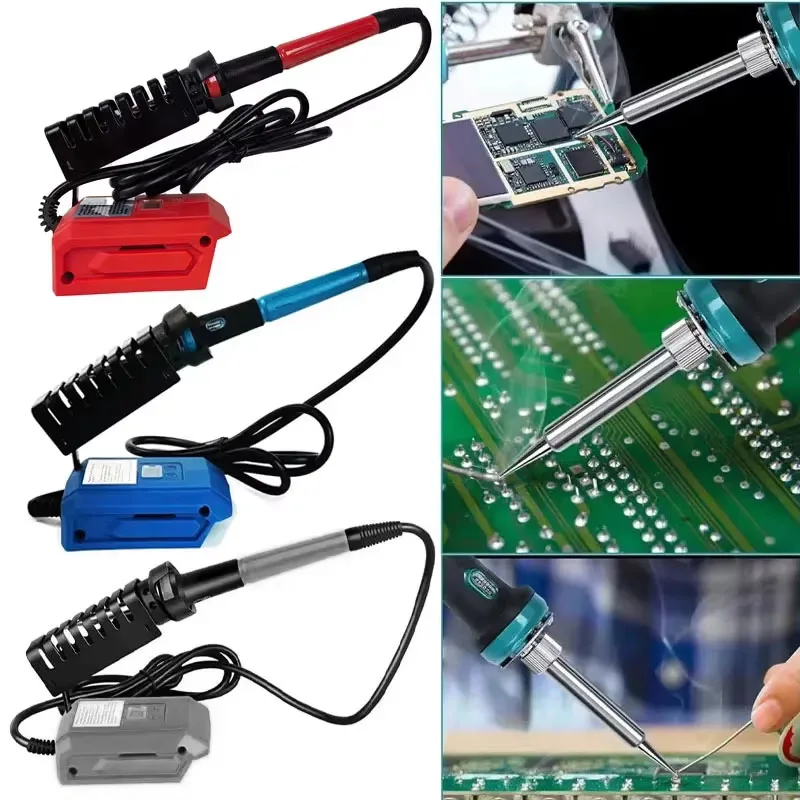 

Цифровой электрический паяльник 60 Вт для батареи Makita/Milwaukee/Dewalt 18-20 В 300-510 ℃ Быстрый нагрев с регулируемой температурой