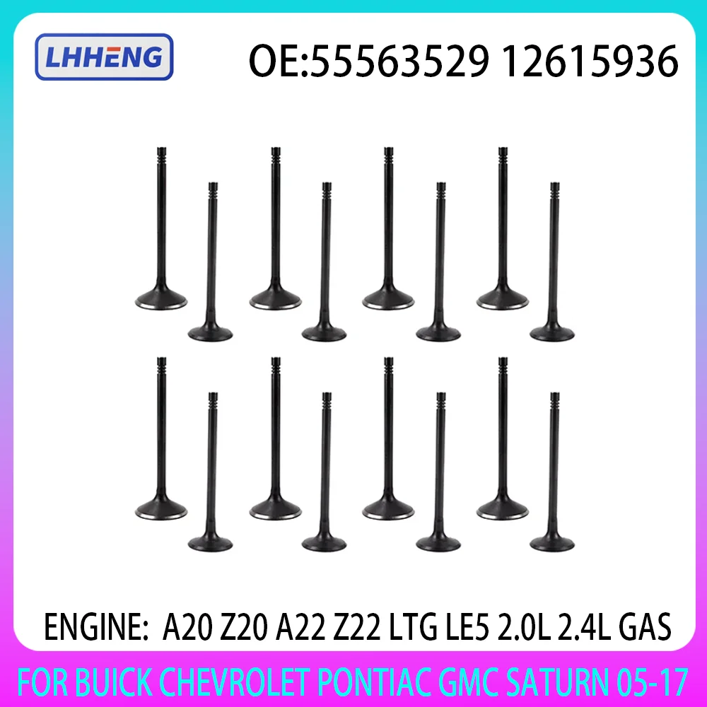 

Intake & Exhaust Valve Set Fit For BUICK CHEVROLET PONTIAC GMC SATURN 2.0 2.4 L GAS 2005-2017 A20 Z20 A22 Z22 LTG LE5 55563529