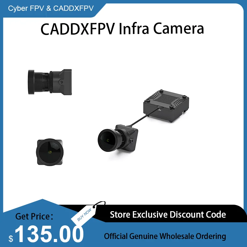 

Original CADDXFPV Infra Camera for DIY FPV AI Analog Image Transmission Black/ White Sensor 16 : 9 4 : 3 Free Switching CADDX