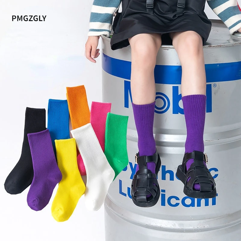 Spanische Kindersocken Baby Jungen Mädchen Baumwolle Atmungsaktiv Streifen Weiche Socke Kinder Kniehohe Lange Socken Schuluniform Socken