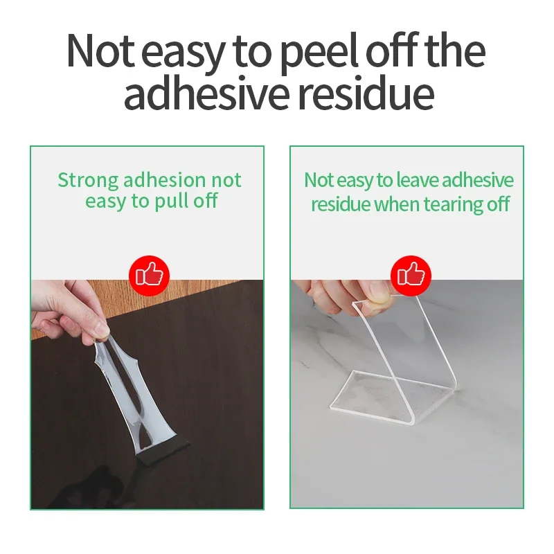 Ultra-strong Double-sided Adhesive Nano Tape Clear Removable Waterproof Extra Strong Sticky Strip Heavy-duty Two Side Tape