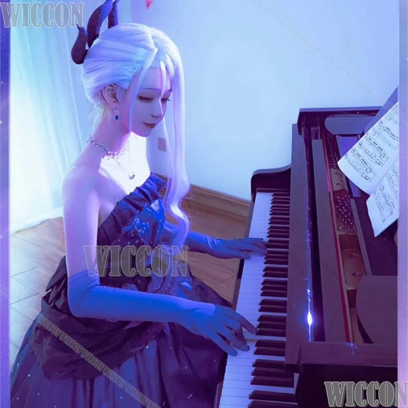 

Sorasaki Hina Платье Косплей Игра Синий Архив Cos Костюм Опора 90 СМ Длинный Белый Парик Фиолетовый Лолита Туфли Женский Костюм Для Вечеринки ComicCon