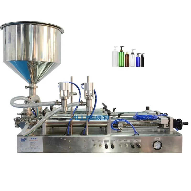 

Hot Sale Horizontal Double Head Honey Stick Cream Heating tank Paste Packing Machine High Viscosity Liquid Water Filling Machine