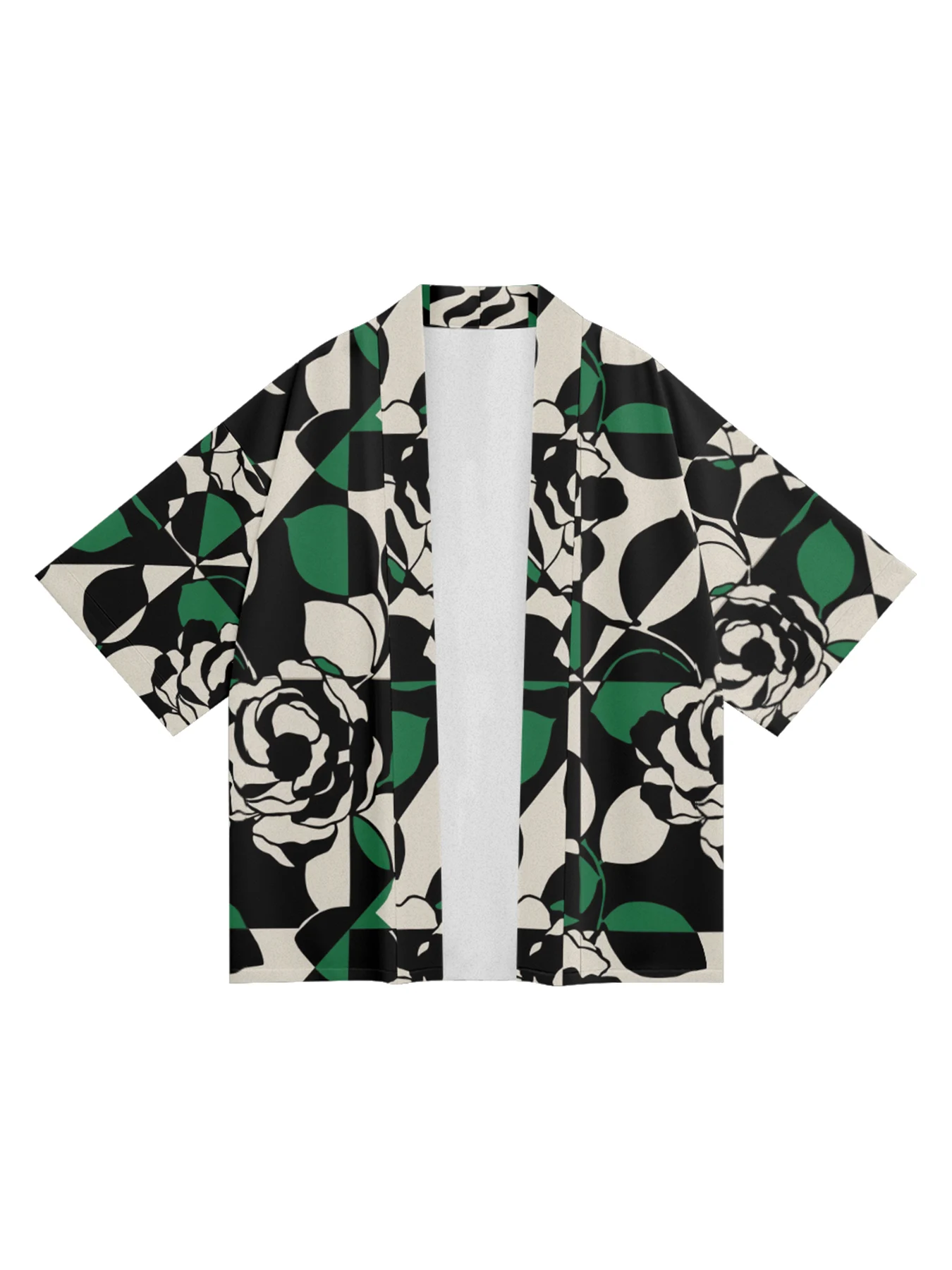 Summer Samurai Kimono Flora Print Haori Traditional Kimono Japanese Fashion Yukata Men Shirt Cosplay Robe Retro Women Cardigan