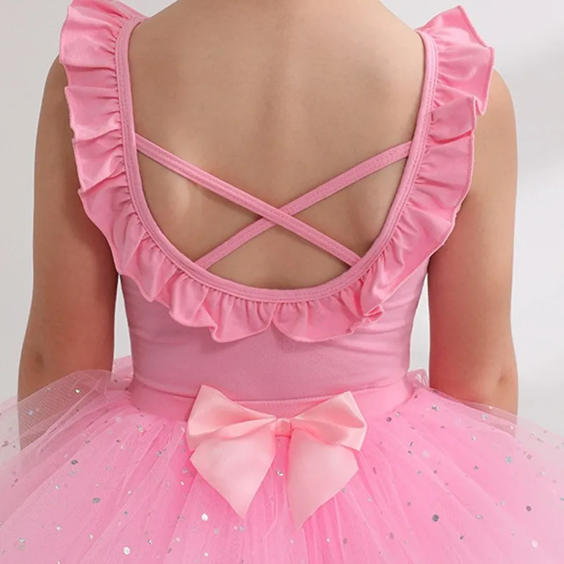 Girl Ballet Leotards with Skirt Toddler Detachable Tutu Dance Costume Ballerina Outfit Korea Princess Little Swan Artistic Skate