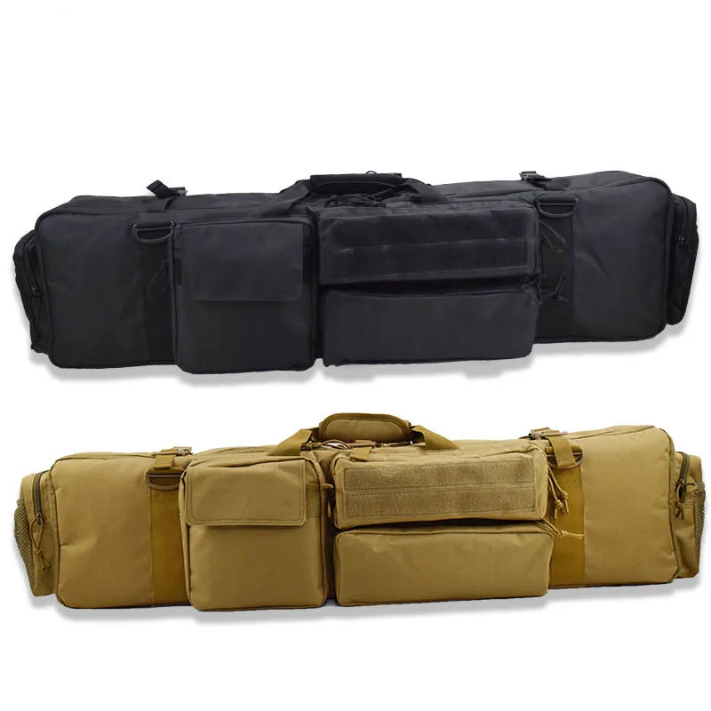 Tactical M249 Gun Bag High-strength Nylon Fabric Hunting Shooting Rifle Bags Case Backpack War Game Equipment Tow-way Zipper