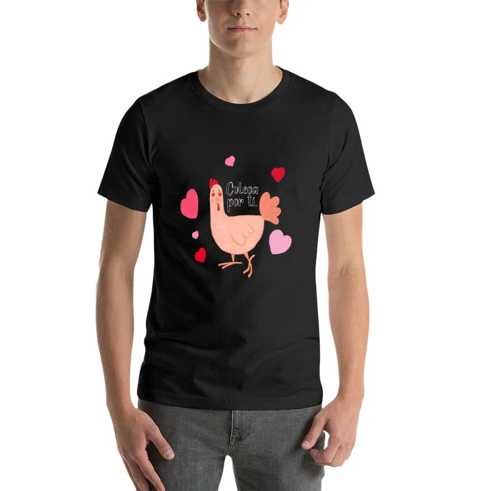 Camiseta de Gallina Culeca para hombre, ropa estética de anime blacks