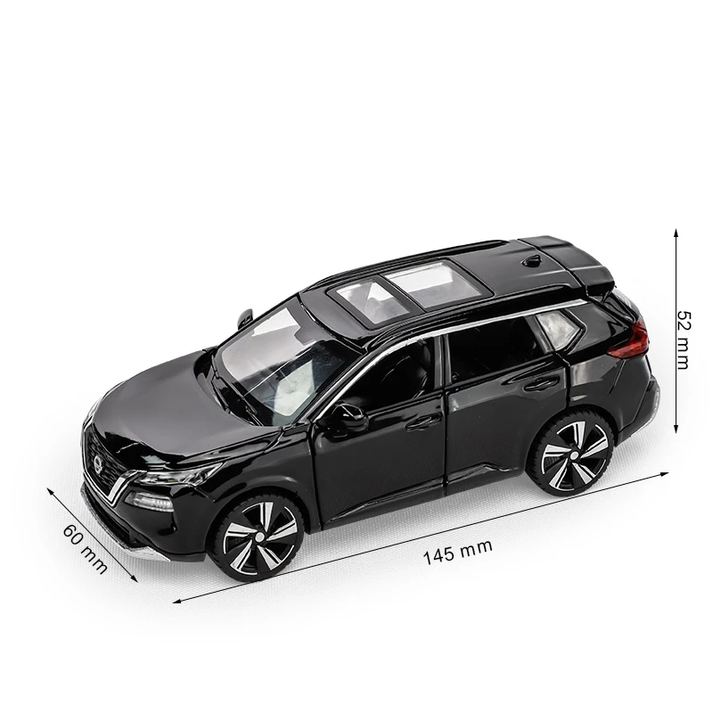 1/32 Nissan X-Trail Suv Miniatuur Diecast Speelgoed Auto Model Geluid & Lichte Deuren Open Educatieve Collectie Cadeau Voor Jongen Kind