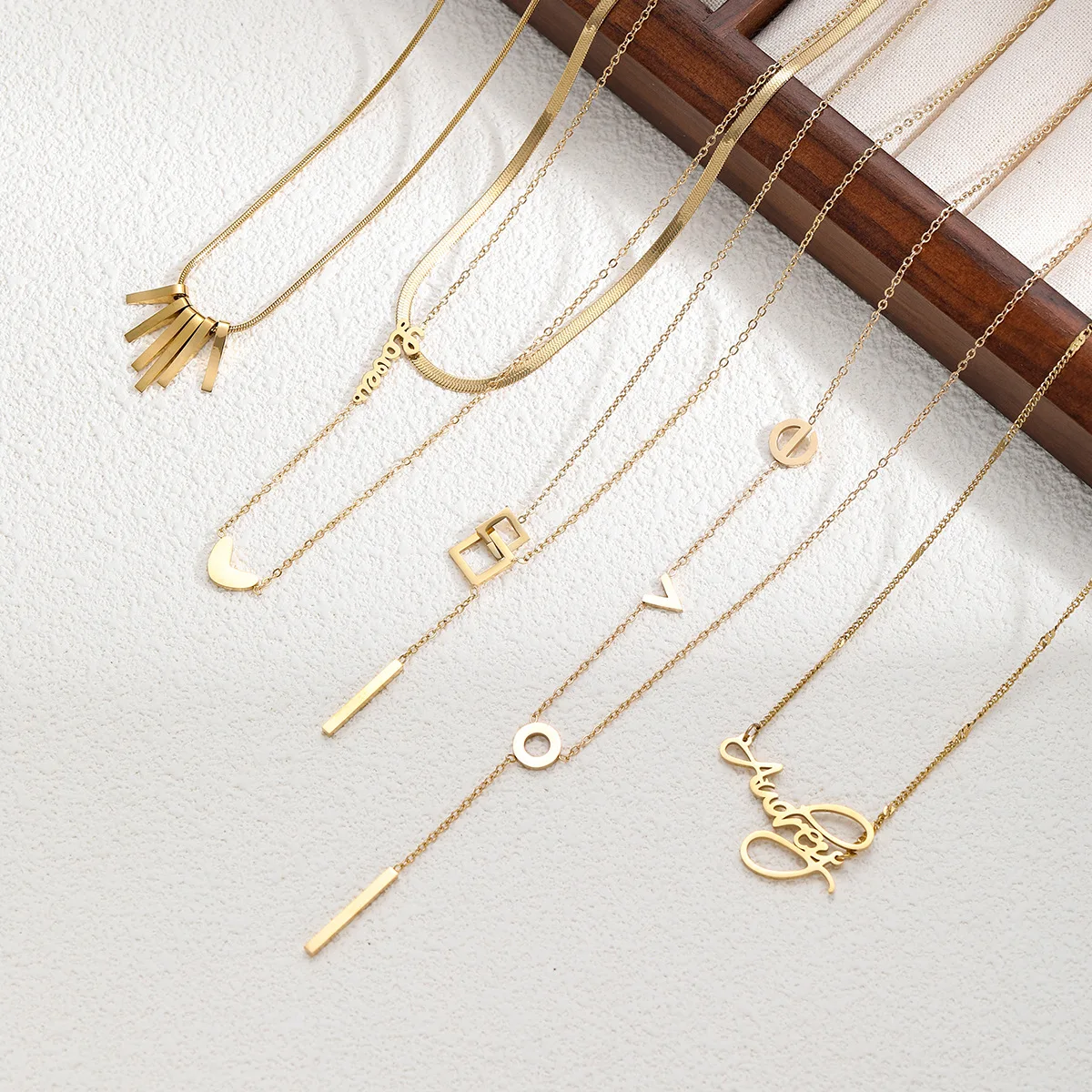 

Gold Minimalist Box Snake Sliding Clasp Beaded Necklace For Women Rolo Snake Box Link Adjustable Trendy Fashion Fine Jewelry