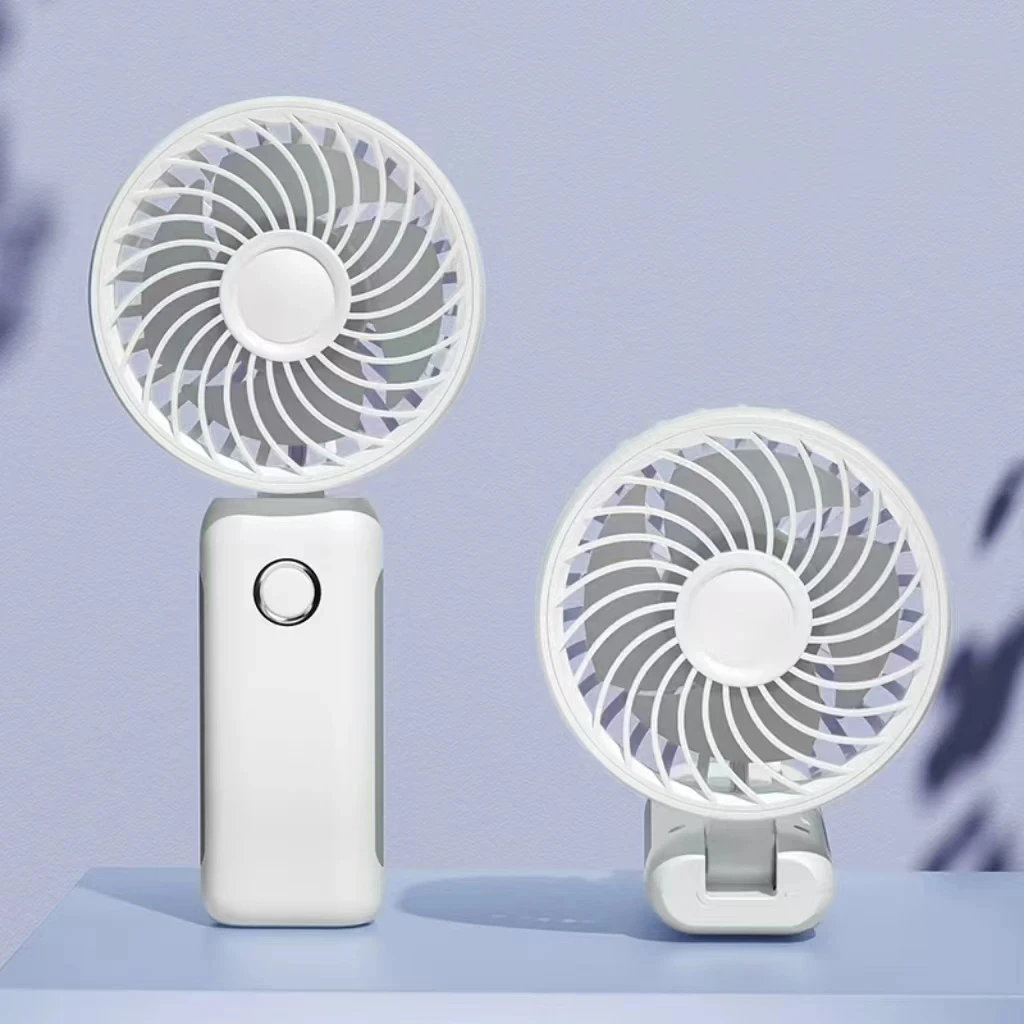 

Portable Mini Handheld Fan Can Be Placed On The Desktop 4000 mah Battery Outdoor Fan Cooling Travel Hand Fans Ventilation Fan