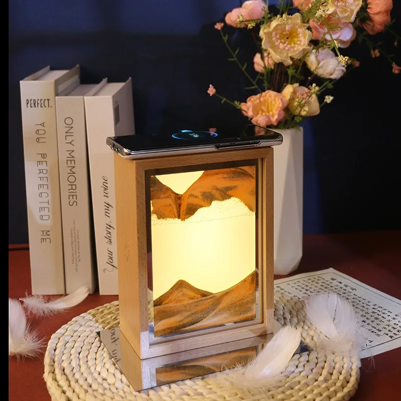 퀵샌드 무선 조명 그림 삼단 조절 침실 거실 책상 장식품