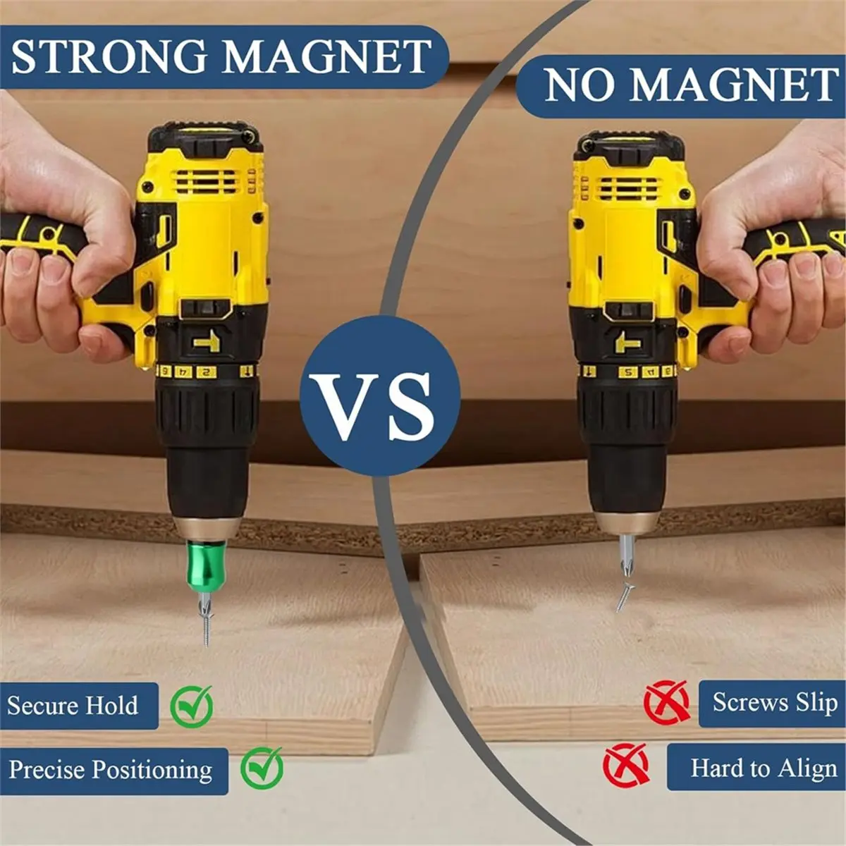【AT48】 NEW 6Pcs Magnetic Screw Rings Magnetized Ring Screwdriver Bits Aluminum Alloy 6.35mm Shank Screw Bit for Power Tools