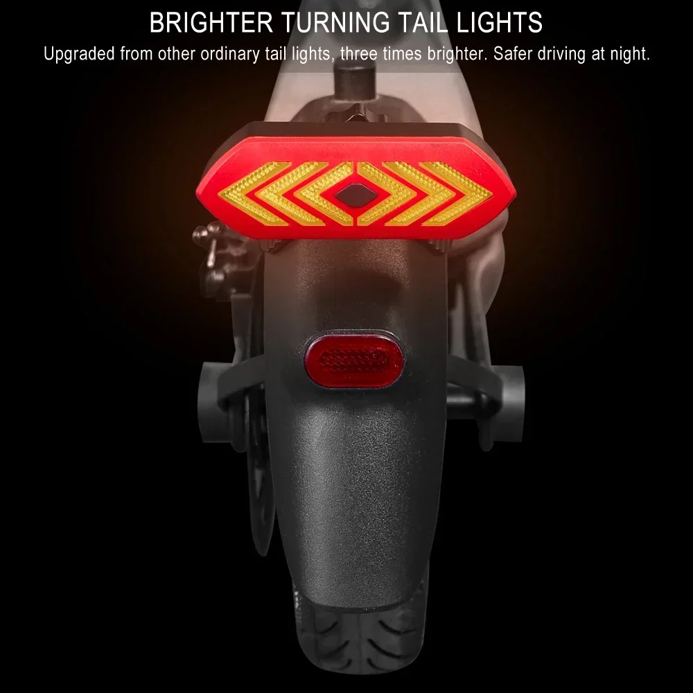 Universal Rear Fender USB Rechargeable Turn Signal Tail Light For Xiaomi M365 Pro Mi3 Mi4 For Ninebot E-Scooter/E-bikes