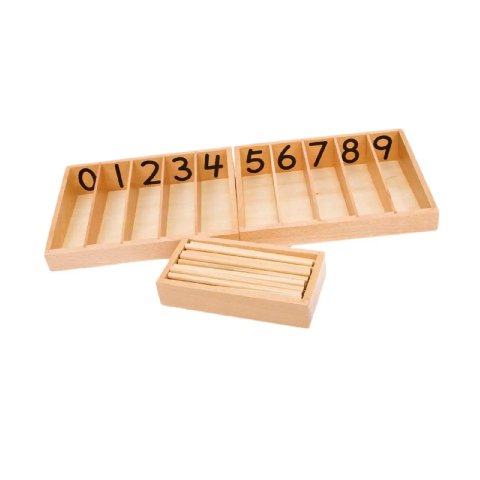 Montessori Spindle Box Math Material for 3 Years Old Children Boys Girls