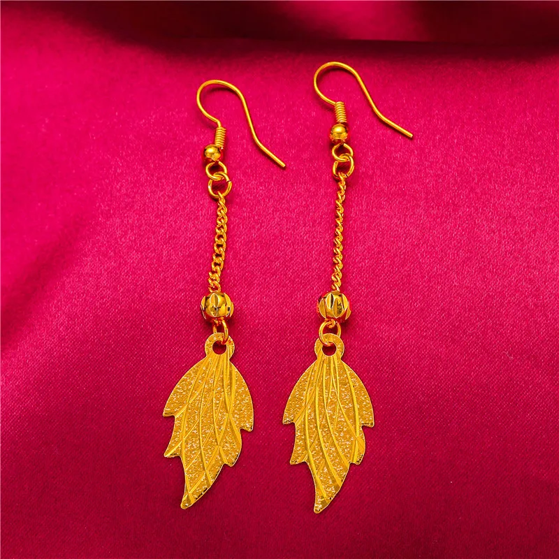 

Длинные серьги из 24-каратного золота | AU999 Чистое золото, кисточки с бриллиантами, изящная коляска для вечерних мероприятий