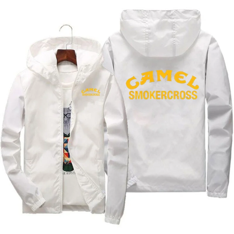 

Men'S New CAMEL SMOKERCROSS Letter Printing Jacket Windbreaker Hooded Coat Thin Hoodies Waterproof Warm Coat Big Size Clothing