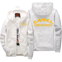 Men'S New CAMEL SMOKERCROSS Letter Printing Jacket  Windbreaker Hooded Coat Thin Hoodies Waterproof Warm Coat Big Size Clothing