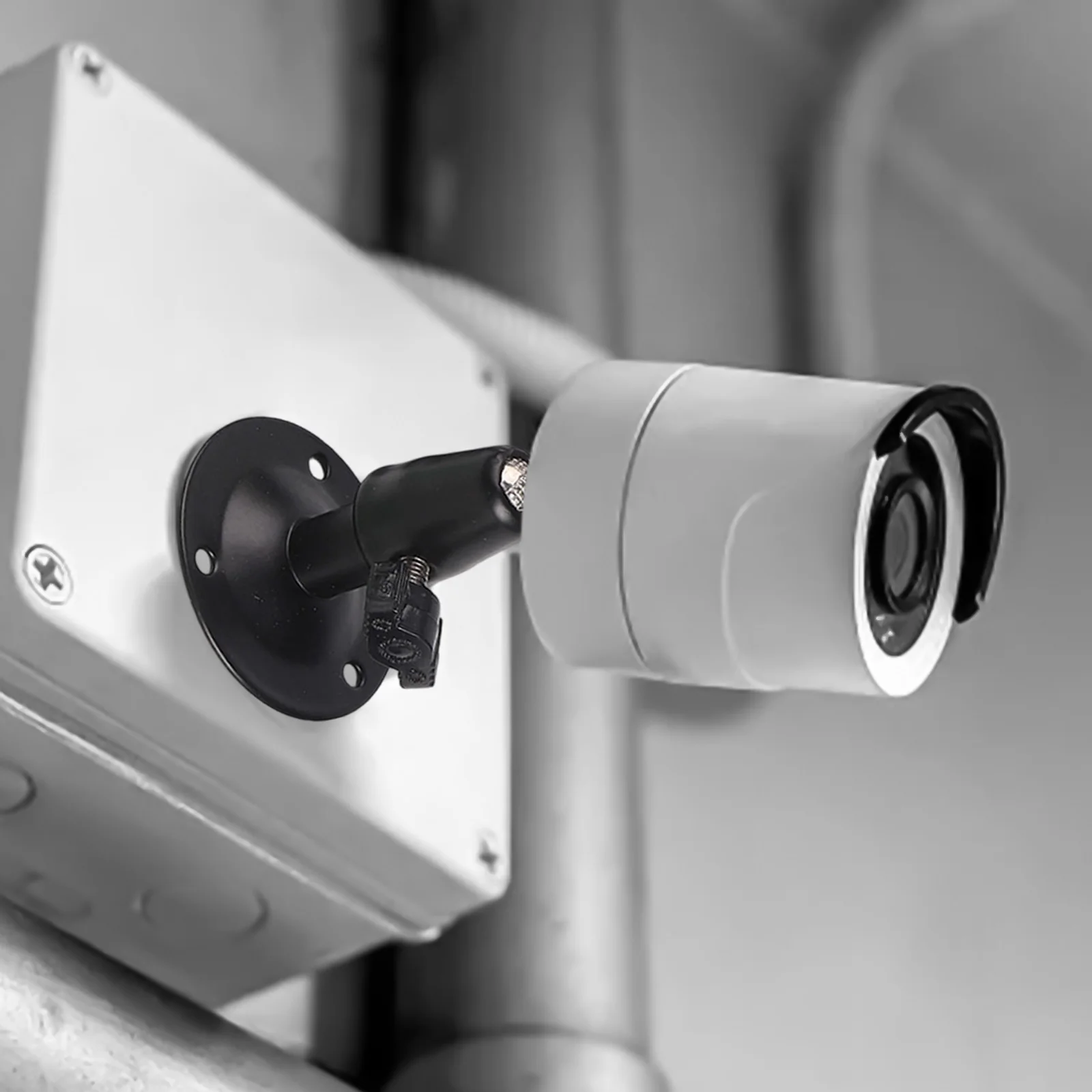 Compact Cctv Camera Bracket Camera Support CCTV Mount Metal Housing Mount Robust Design Rust Resistant Coating