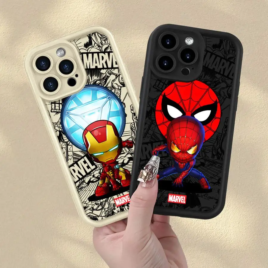 

Case for iPhone 16e 14 13 14+ 16 Pro Max 12 15Pro 11 15 Plus 13Pro Soft Cover 16+ Marvel Cool Spiderman
