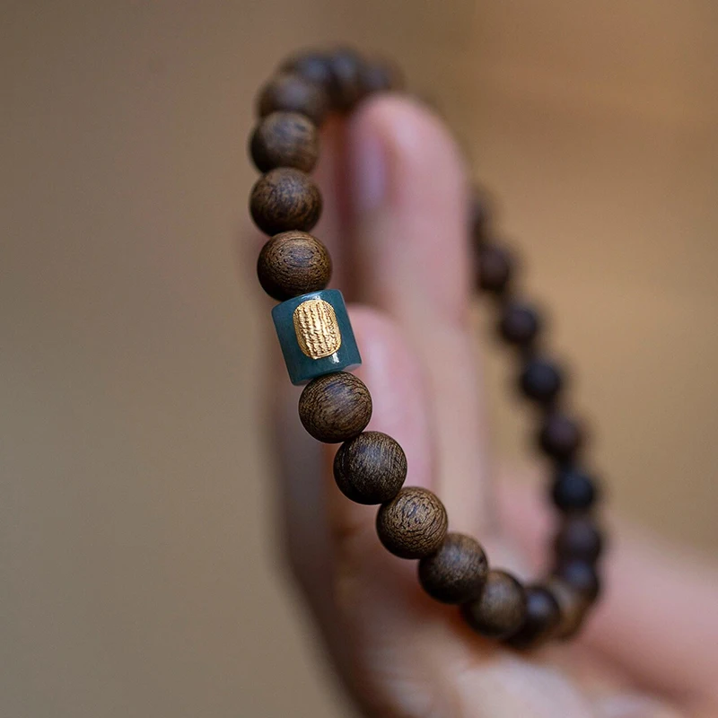 

l a ade Blue Water Turquoise Bracelet Wealth Attraction Charm Chanting Mala Beads Premium ade 6mm Sandalwood Bracelet