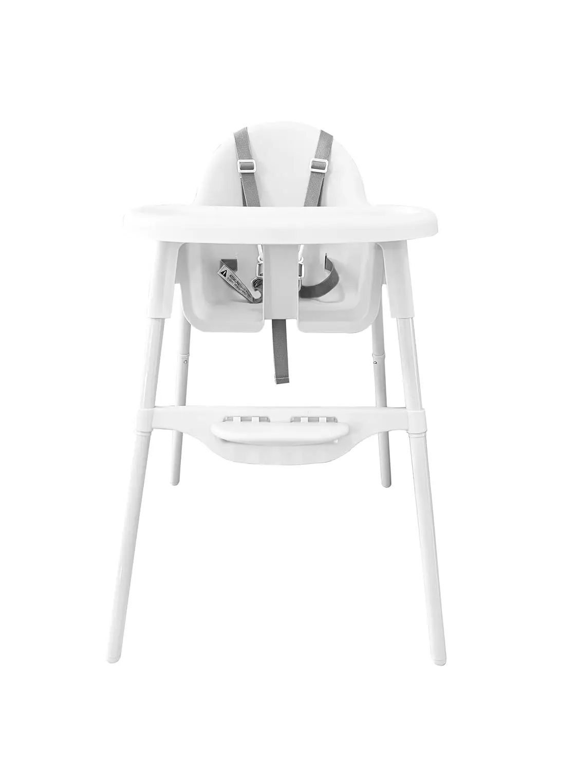 YALION Kinderhochstuhl Höhenverstellbar mit Tablett - Babystuhl 6-36M (15kg) Weiß