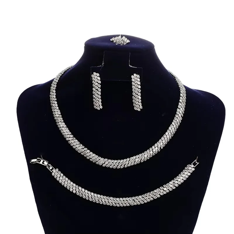 

Ювелирные наборы HADIYANA, роскошные украшения, колье, браслет, кольцо, серьги, женские комплекты украшений, колье BN8457, подарок на День святого Валентина