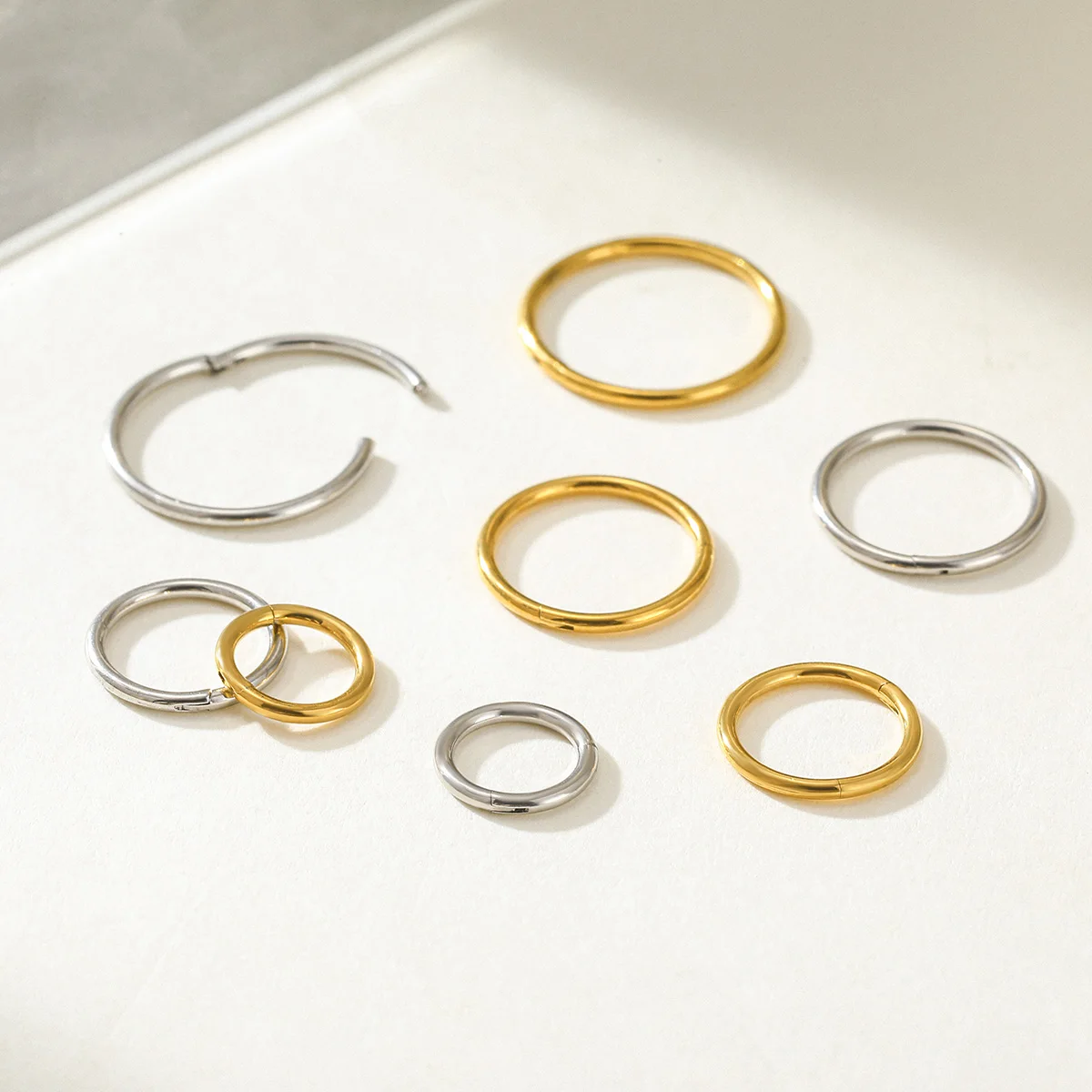 1 ud. Anillo de Nariz Unisex de Acero Inoxidable 316, Piercing Clicker para Septum, Aro Redondo para Nariz, Joyería para Piercing de Hélice, Tragus y Cartílago