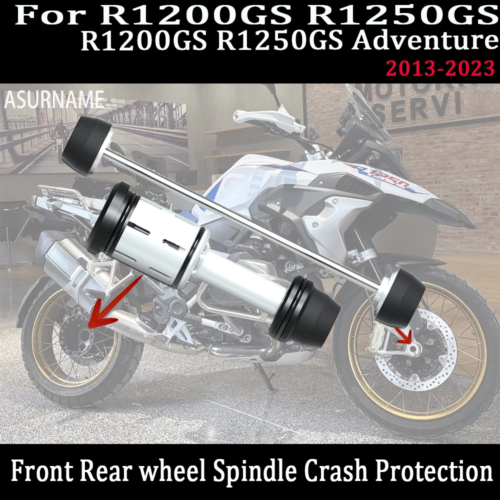 

For BMW R1200GS R1250GS / R1200GS R1250GS Adventure 2013-2023 Motorcycle Front & Rear Axle Fork Crash Sliders Wheel Protection