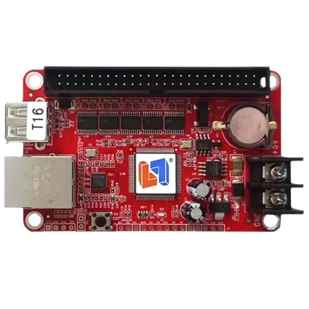 LED Display Controller 2MB 128K 64K Single Dual Color LED Screen 100M Network USB Support Multi Area Sensor Remote Control