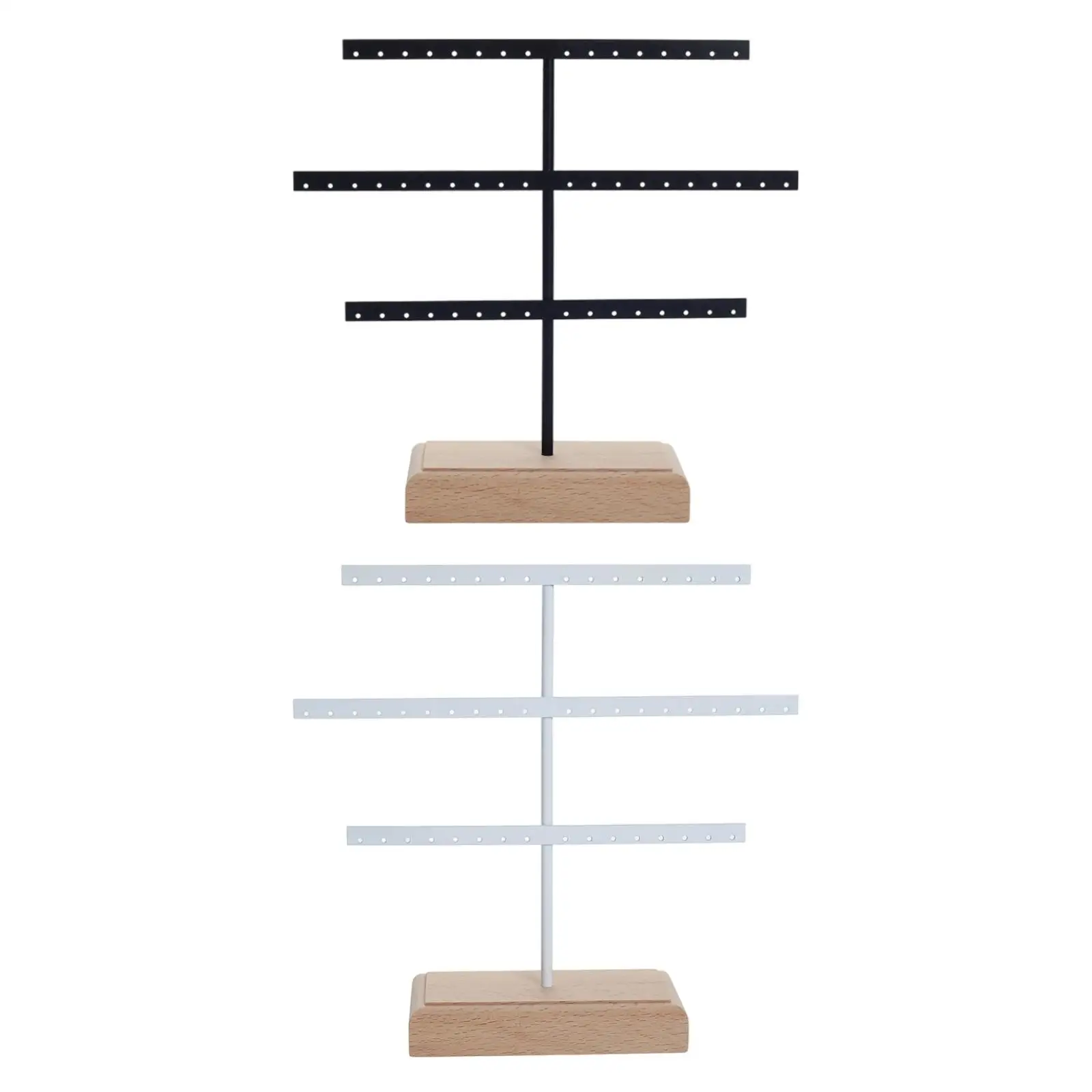 

Earrings Organizer Jewelry Rack Stable Wooden Base Drop Earrings Holder