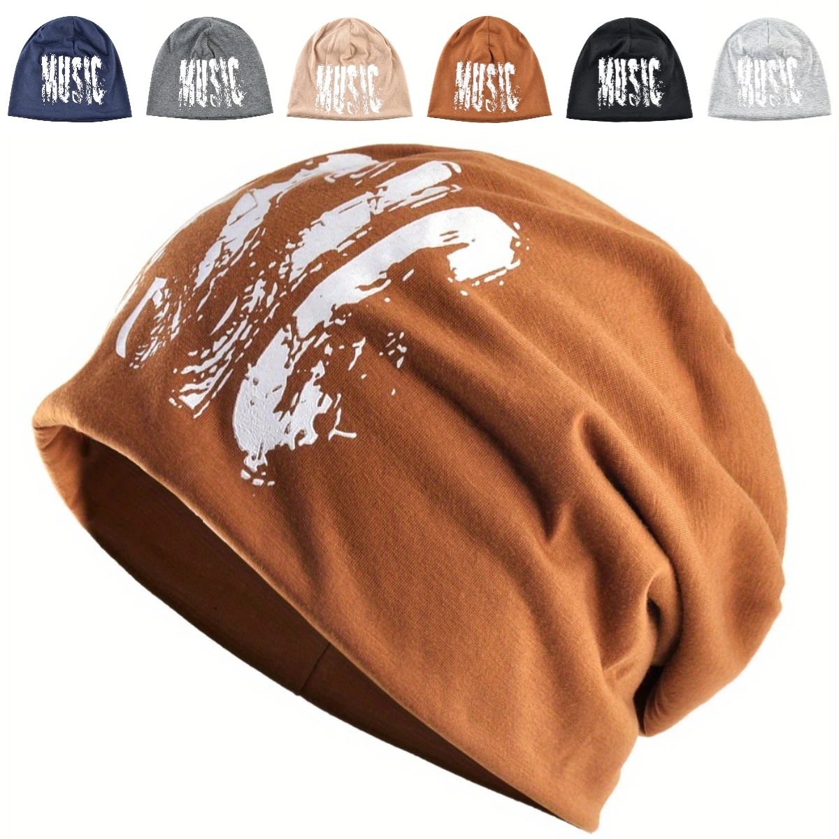 Gorros clásicos con estampado de letras para hombre y mujer, gorro fino transpirable de algodón suave a prueba de viento, estilo Hip Hop, para las cuatro estaciones, novedad