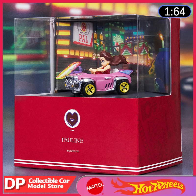 

2025 Hot Wheels Exclusive Mario Kart Pauline Vehicle Special-Edition Collectors 1:64 Scale Die-Cast Cars