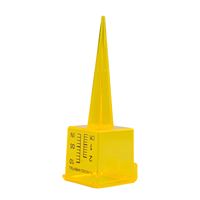 Rain Gauge Lawn Water Meter Clear Plastic Housing Inch Sprinkler Lawn Measurement Tool Rain Gauge Water Meter Bright Yellow