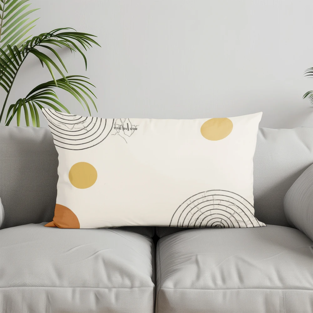 ديكور المنزل الحديثة ورقة ونقطة نمط وسادة مناسبة ل أريكة غرفة نوم سيارة وسادة غطاء وسادة وسادة الظهر مستطيلة #4