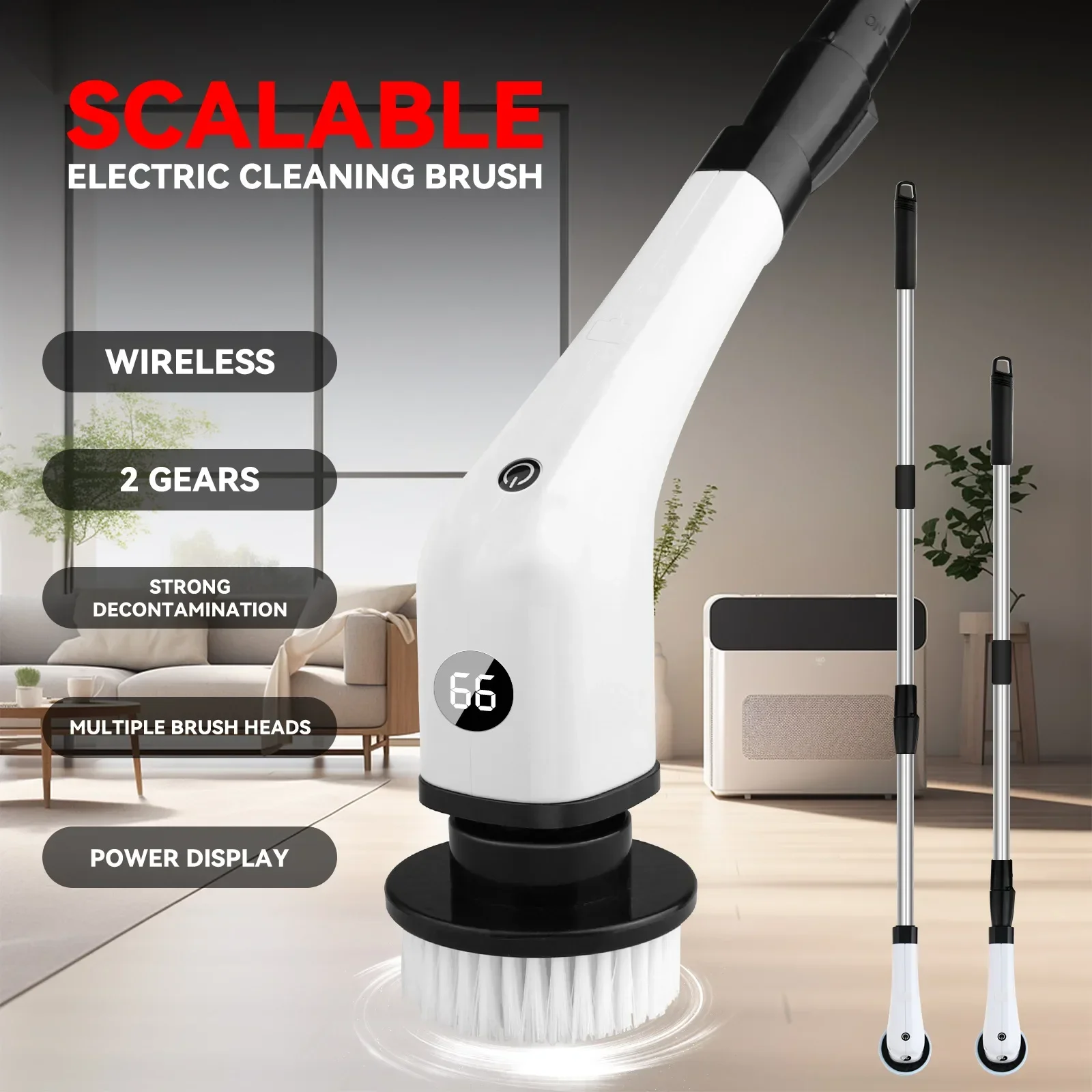 New Multifunctional Wireless Electric Cleaning Brush Floor Cleaning Mopping Stove Bathtub Household Convenient