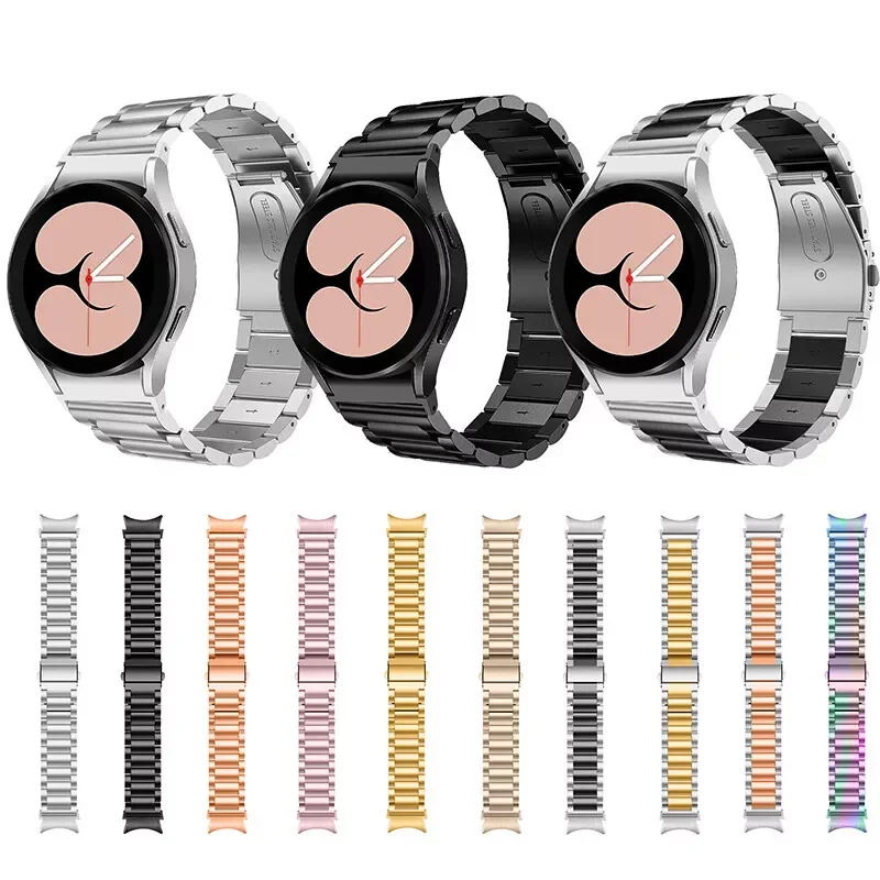 Ремешок No Gap из нержавеющей стали для Samsung Galaxy Watch 7 6 5 4 40 мм 44 мм 5 pro Металлический браслет Galaxy Watch 6 47 43 42 46 мм Ремешок