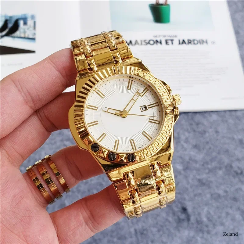 2025 женские часы, роскошные золотые часы, женские кварцевые часы из нержавеющей стали, женские часы Reloj Hombre Relogio Masculino