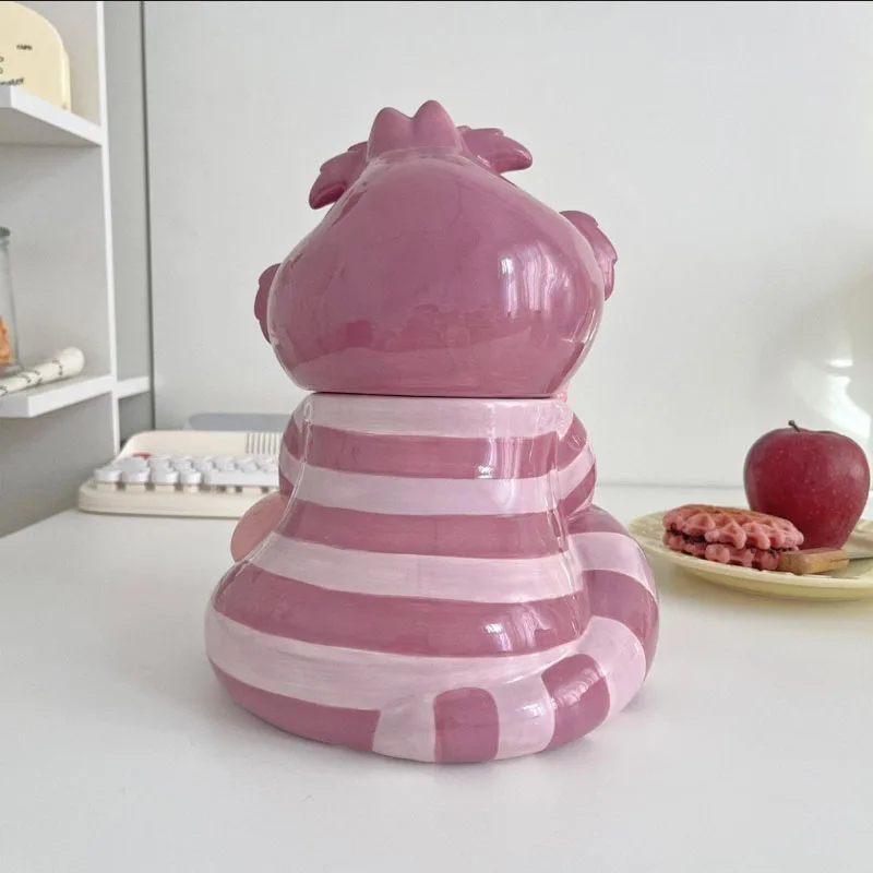 Disney Alice in Wonderland Cheshire Cat Piggy Bank Action Figure Dolls Ceramic Storage Bank Mugs Cup Kids Gifts Decoration Model