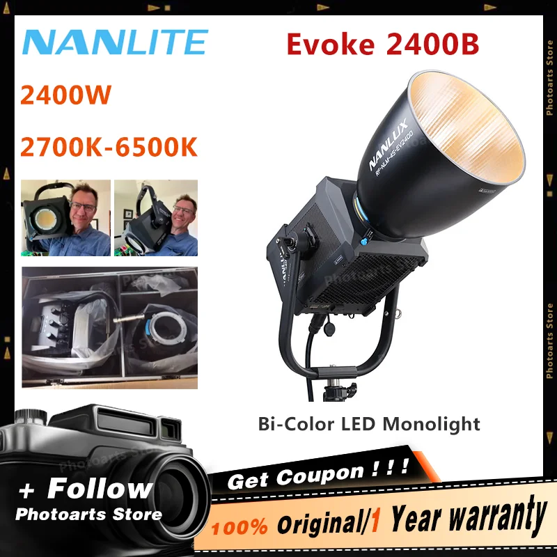 NANLUX Nanlite Evoke 2400B 2700K-6500K 2400W LED Photography Light Outdoor Waterproof Photography Video Lamp