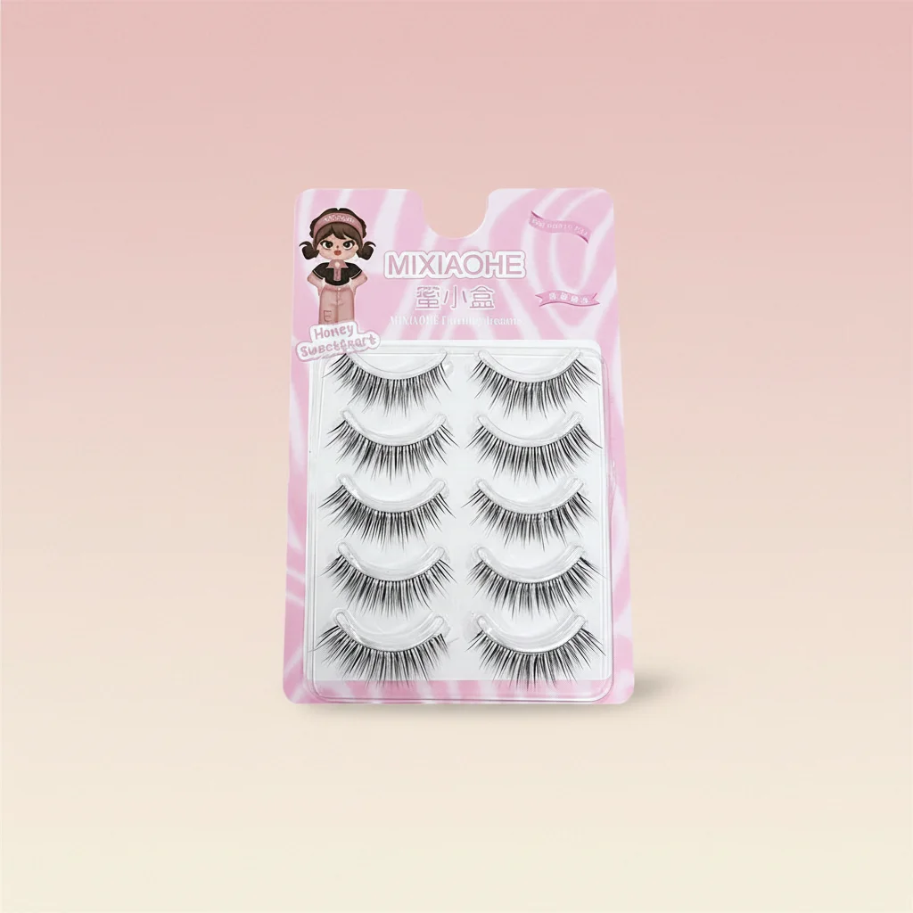 False Eyelashes Synthetic Fiber Individual Lash Clusters C Curl Volume Effect for Thai Style Makeup Natural Look Reusable