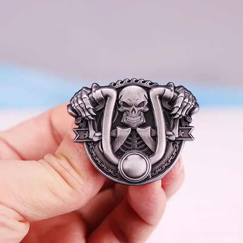 Punk Music Skull Skeleton Biker Motorcycle Rider Enamel Pin – Harleys Metal Brooch Badge for Jackets, Bags, Hats, Accessories