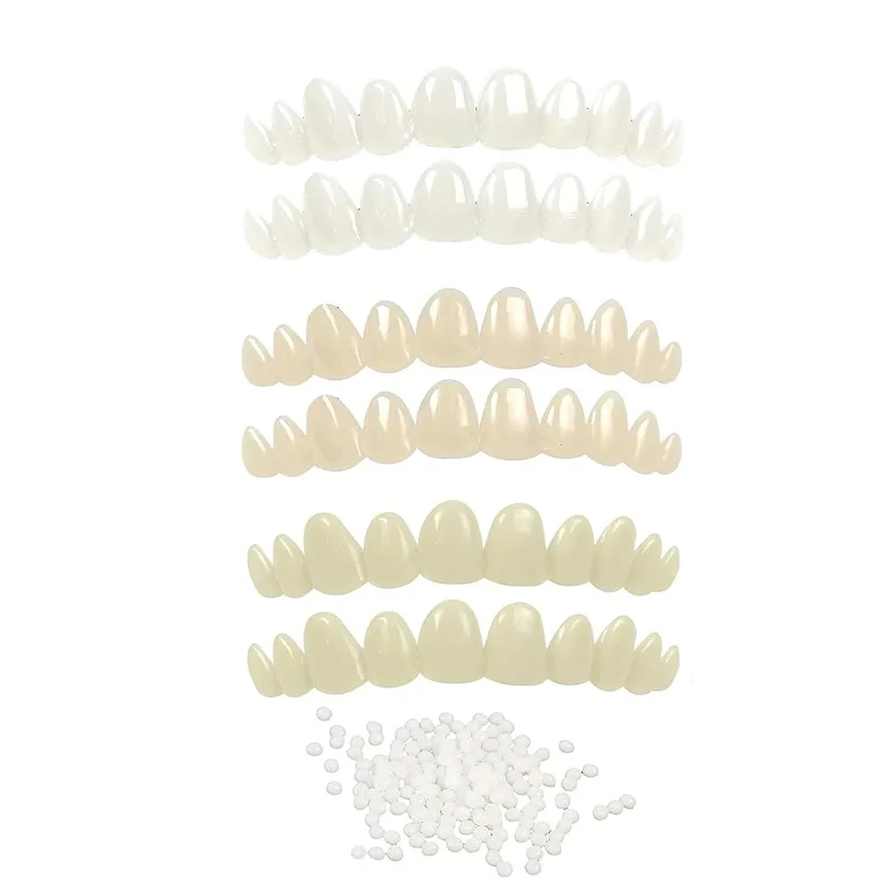 

6Pcs with Moldable Thermal Beads DIY Tooth Repair Kit Natural Shade Gap Filling Denture Temporary Filling Kit 3 Shades