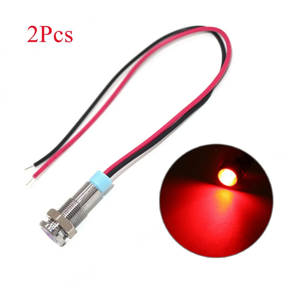 2x Car LED Signal Bulb COB Auto DRL Daytime Running Light Brake Reverse Parking Styling Ltra Small Motorcycle Red Pilot Lamp