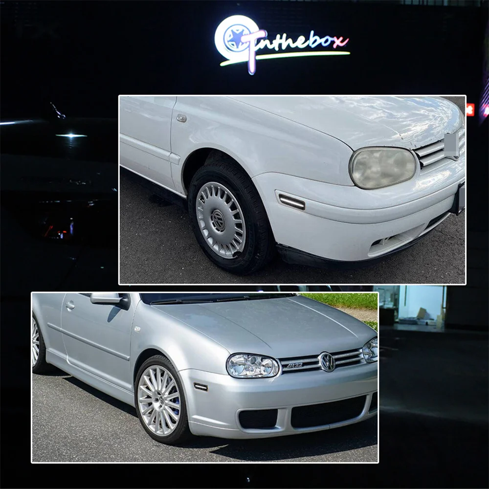 2pcs Car  LED Front Bumper Side Marker Turn Signal Lights For Volkswagen VW MK4 Golf GTI Golf R32 Cabrio Jetta
