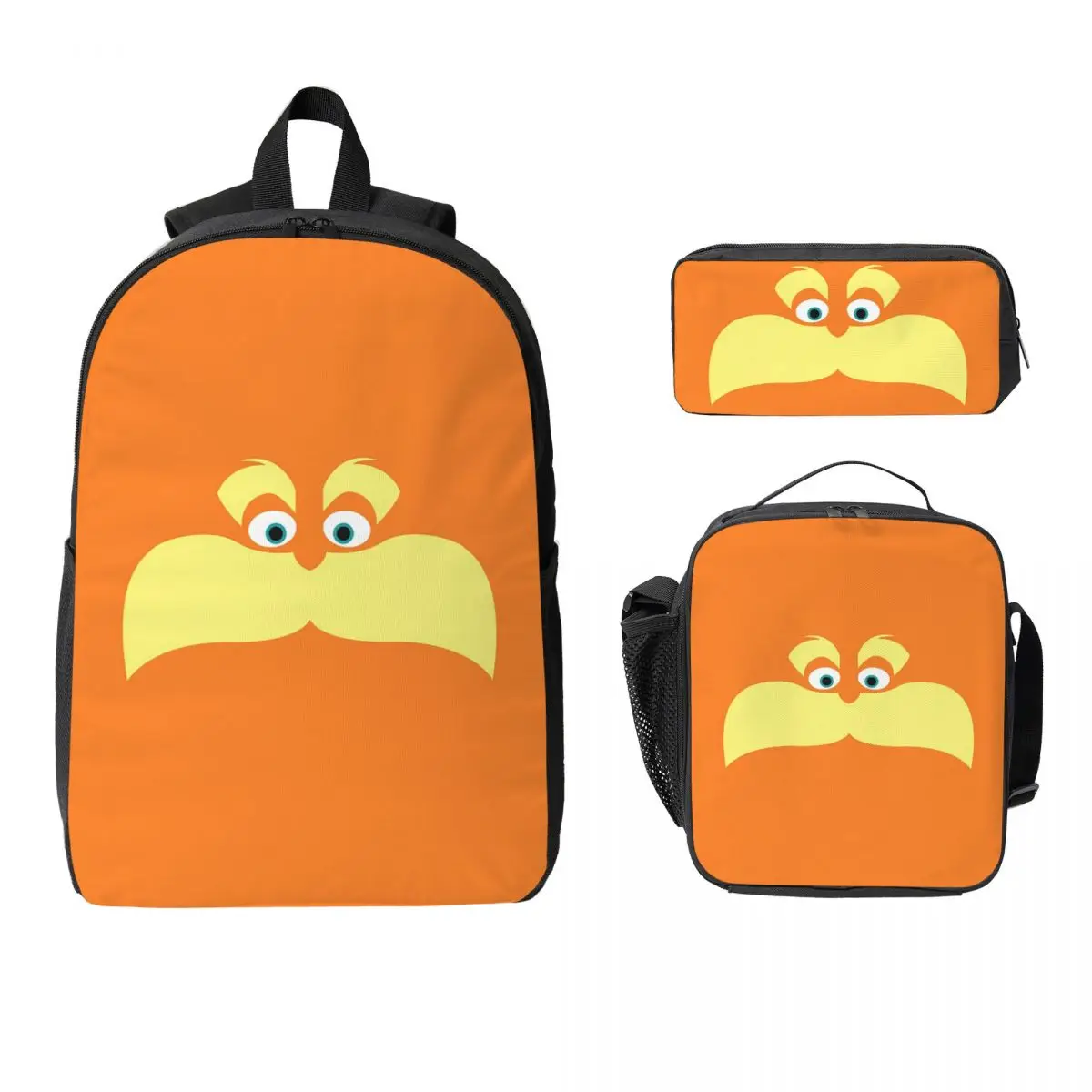 

Lorax I Speak For The Trees Backpack Boys Girls BookBag School Bag Laptop Shoulder Bags 3ps Insulated Lunch Bag Pencil Case
