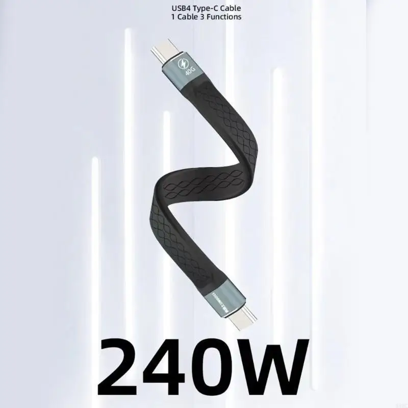 

Короткий USB C Кабель 13 см 240 Вт. Подача питания 40 Гбит / с.
