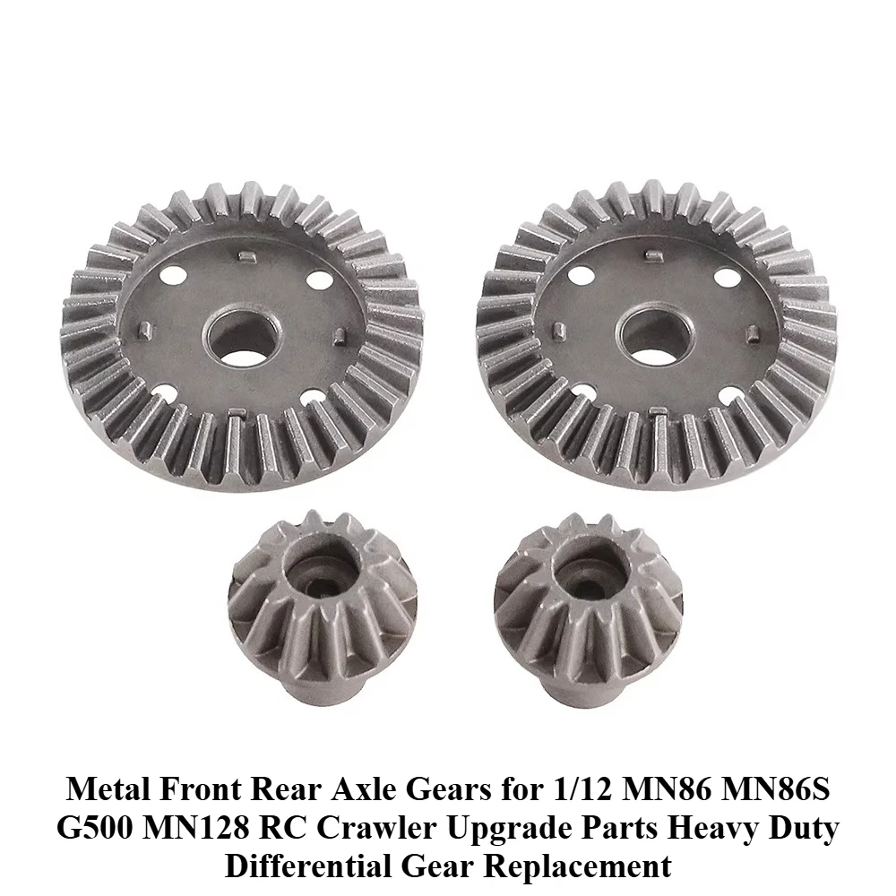 Metal Front Rear Axle Gears for 1/12 MN86 MN86S G500 MN128 RC Crawler Upgrade Parts Heavy Duty Differential Gear Replacement