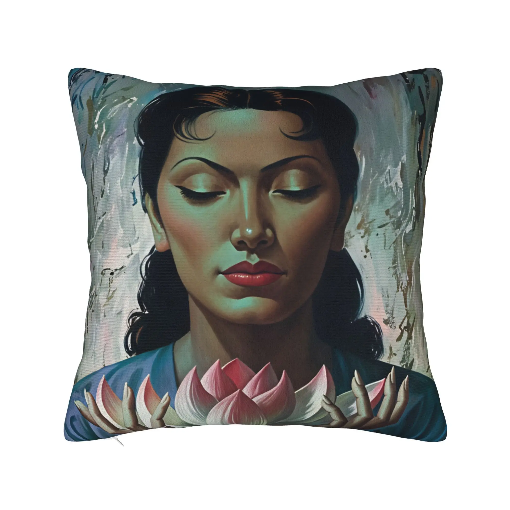 Miss Wong Vladimir Tretchikoff Pillow Case  Morden Pillow Cover Comfy Pillowcases For Couch Sofa Bedroom